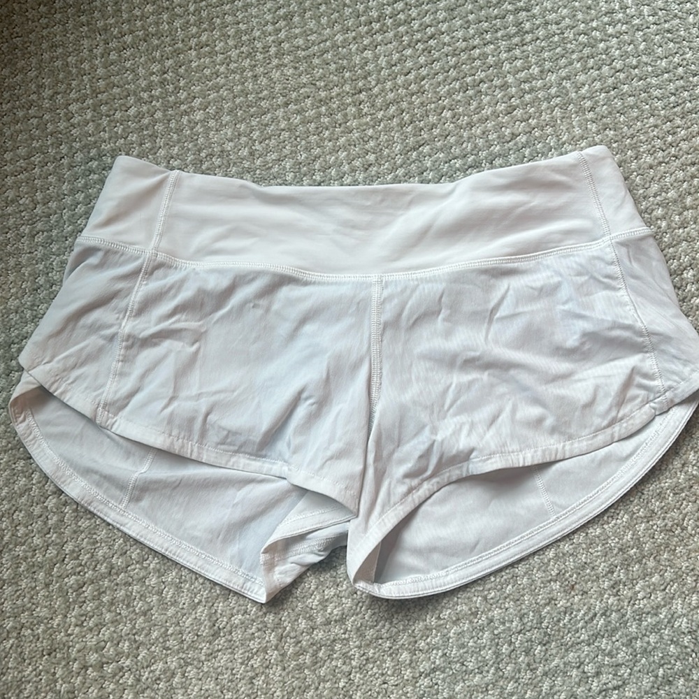White lululemon reg speed up short. New condition